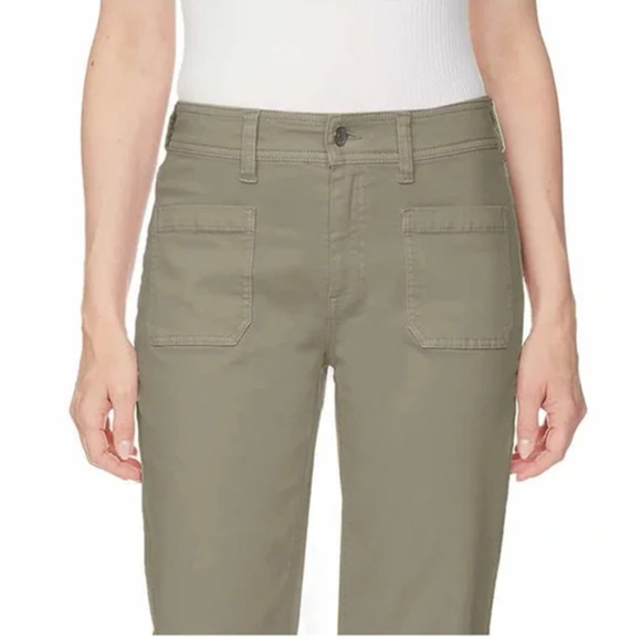 Buffalo David Bitton Ladies' High-Rise Soft Stretch Crop Pant, Tea Leaf, 14 (34) - Picture 4 of 7